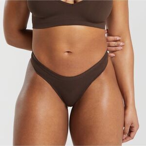 Gymshark Seamless Dipped Front Thong Size Small & XXL Brown NWT‎ in packag
